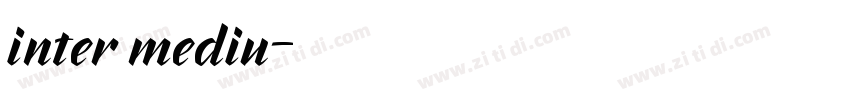 inter mediu字体转换